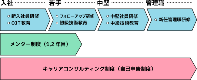 年次別教育研修制度